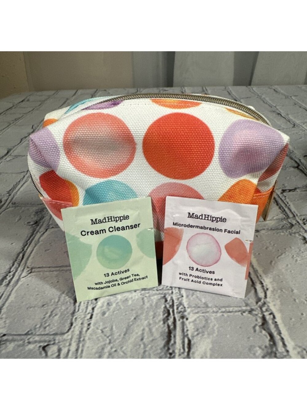 Mad Hippie Skincare 2 Sample Packs And Cosmetic Bag